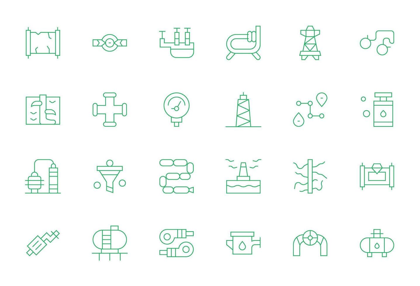 24 Thin Line Display Perfect Icons crafted for Pipeline 64x64 applications vector