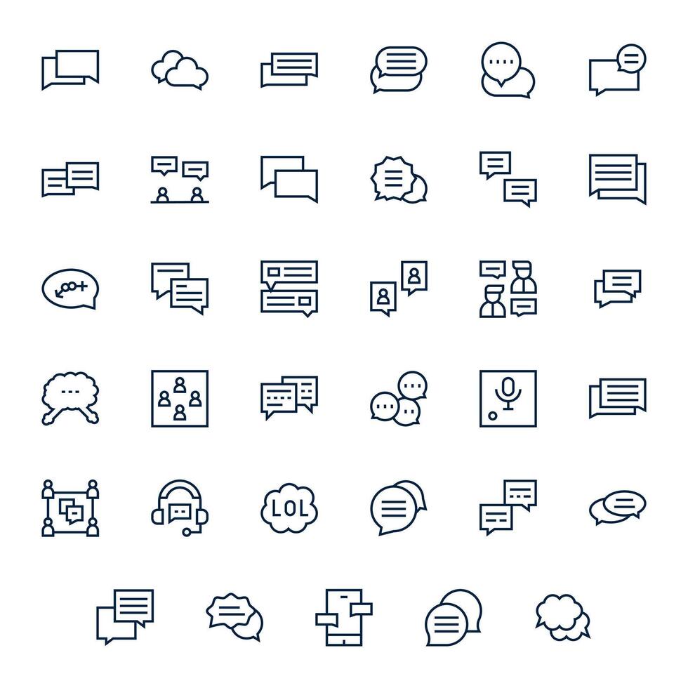 35 Regular Line Display Perfect Icons tailored for Online Chat High Resolution interface vector