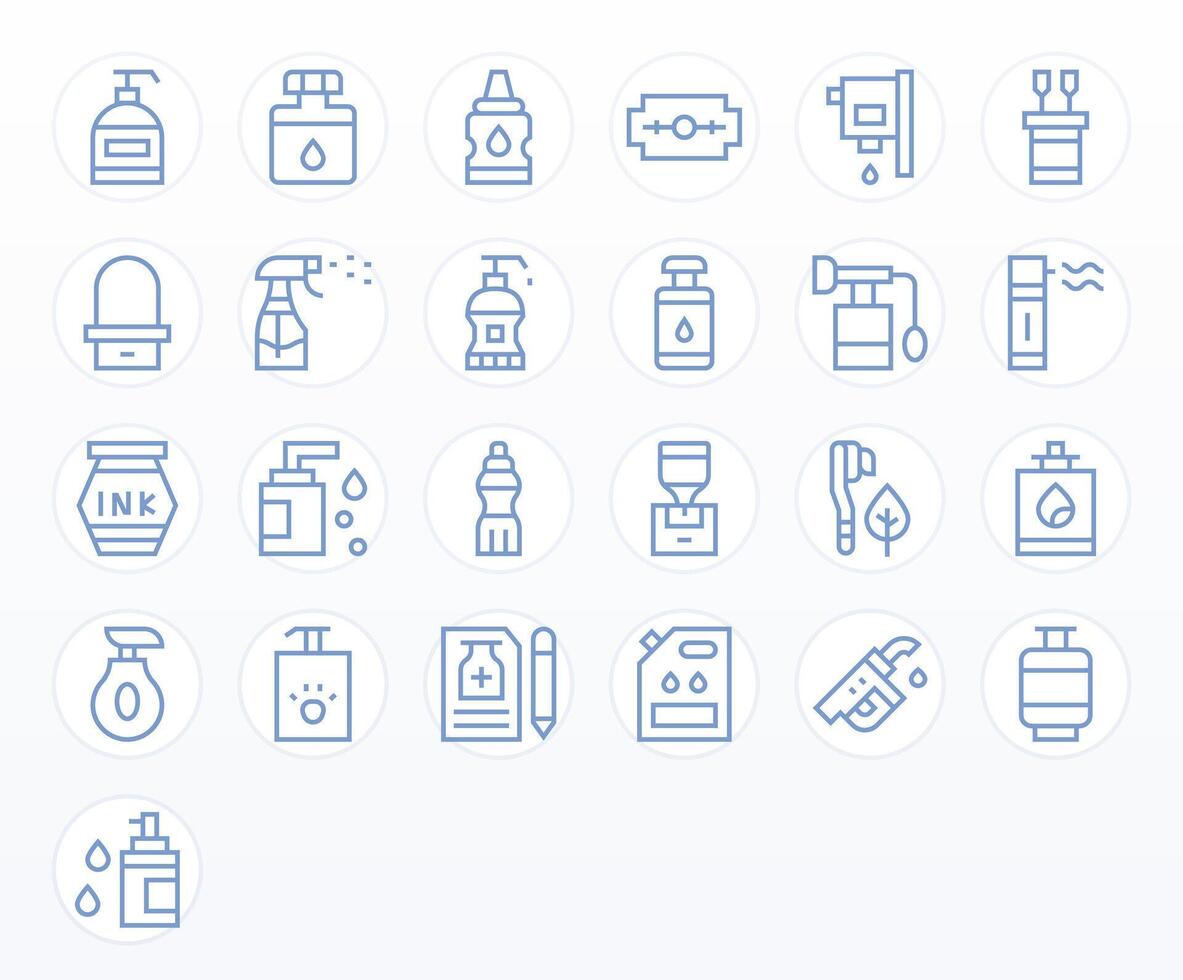 Refill Premium Bundle with 25 High Resolution Grid Fitted Regular Line Icons vector