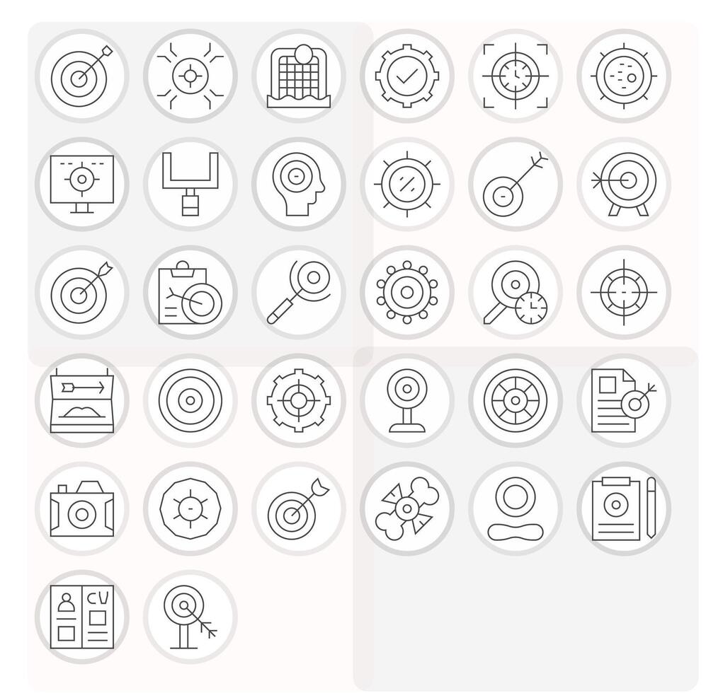32 Thin Line Pixel Optimized High Resolution Icons from Objective Suite vector