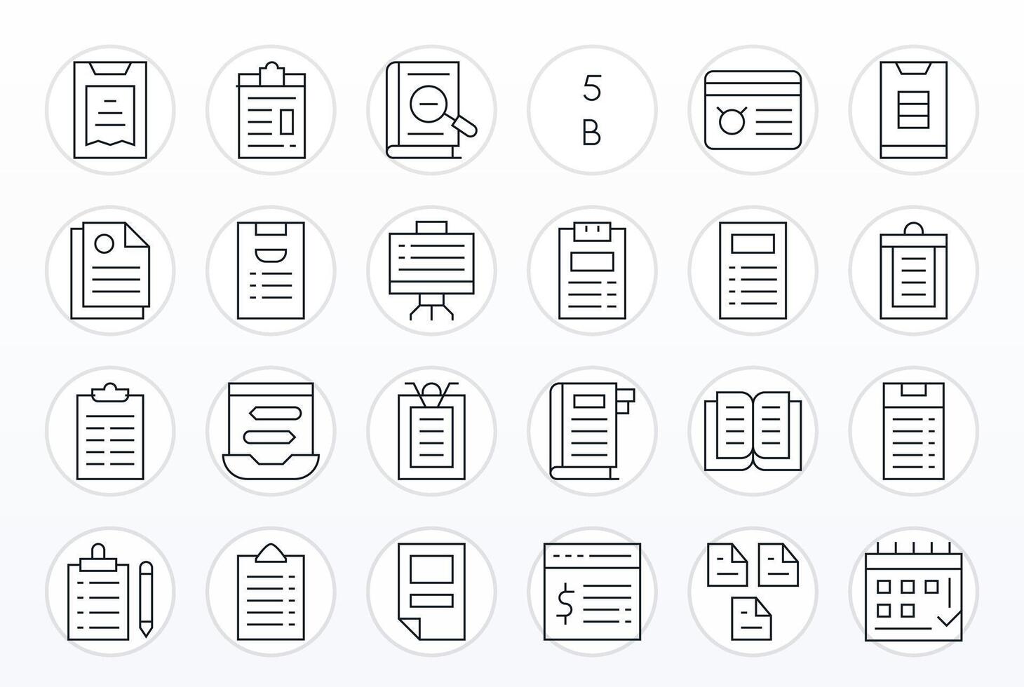 24 Pixel Aligned Retina Ready Icons for List in elegant Thin Line design vector