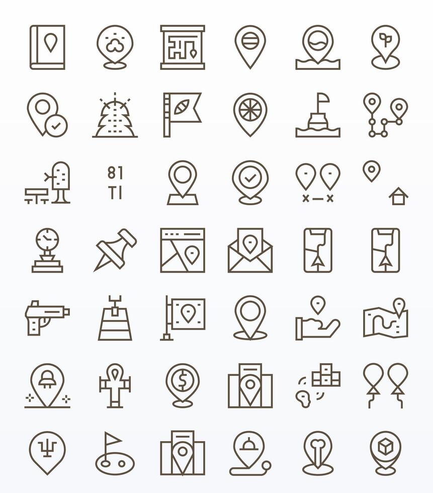 42 Regular Line Display Perfect High Resolution Icons from Marker Suite vector