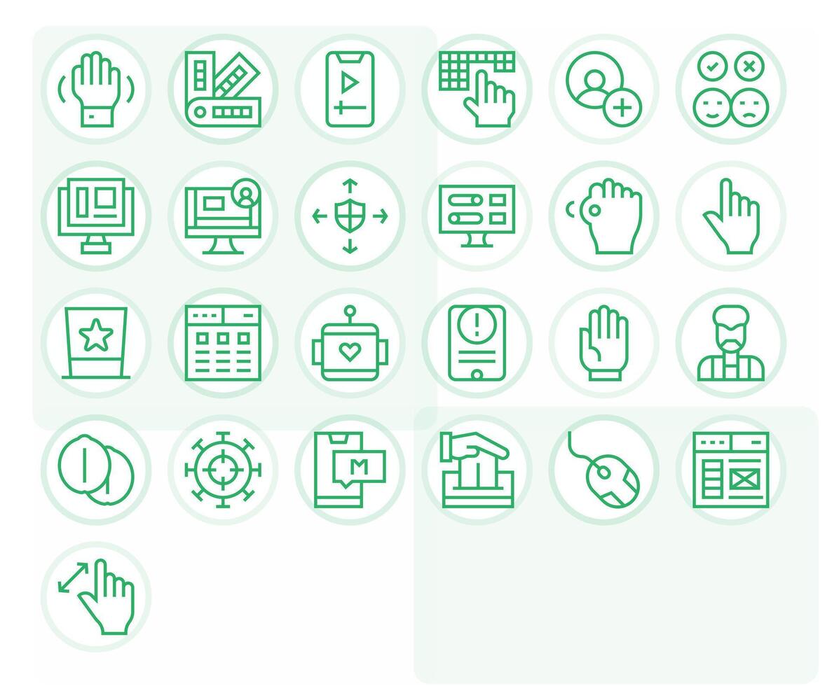 25 Icons for Ui featuring High Resolution PIXEL Perfect Regular Line Graphics vector