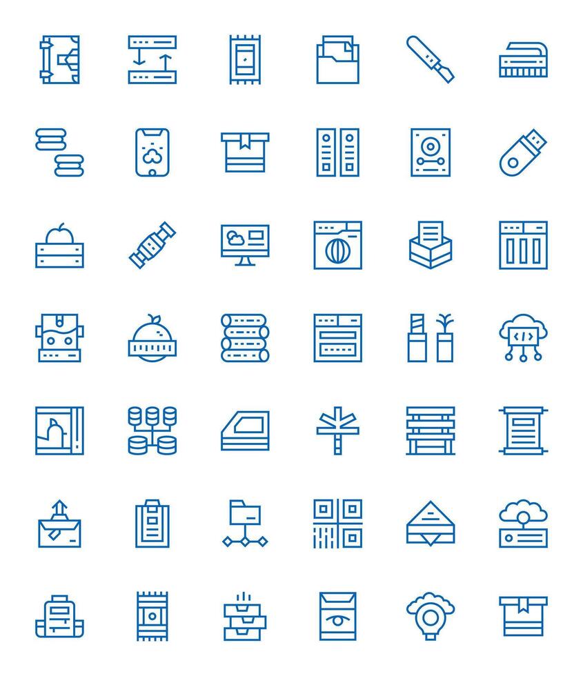 datos almacenamiento icono repositorio conteniendo 42 regular línea 256x256 píxel optimizado gráficos vector