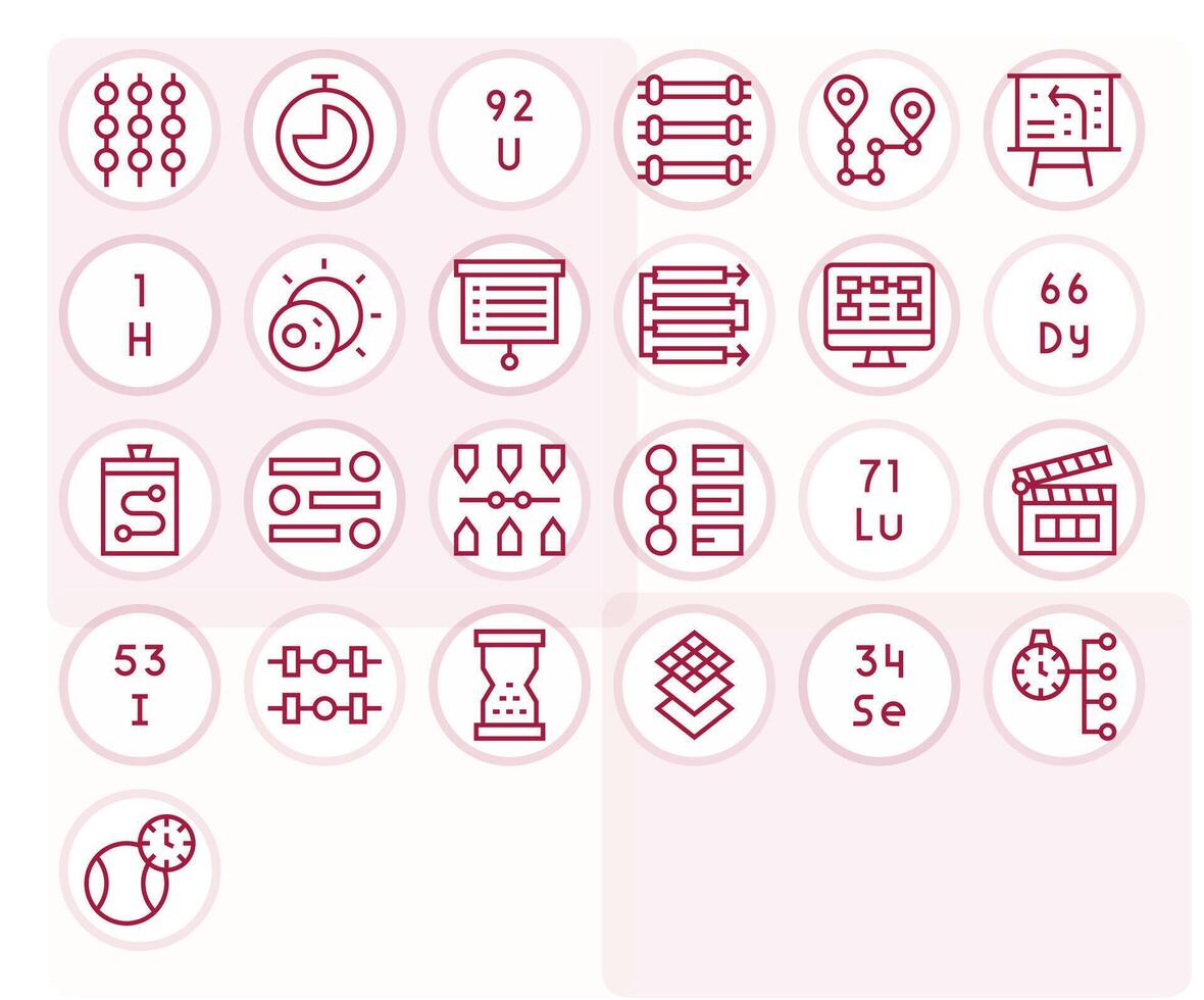 secuencia icono arsenal con 25 256x256 regular línea píxel optimizado diseños vector