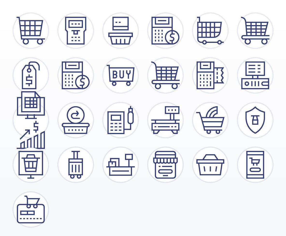 25 128x128 regular línea íconos para revisa con píxel optimizado precisión vector