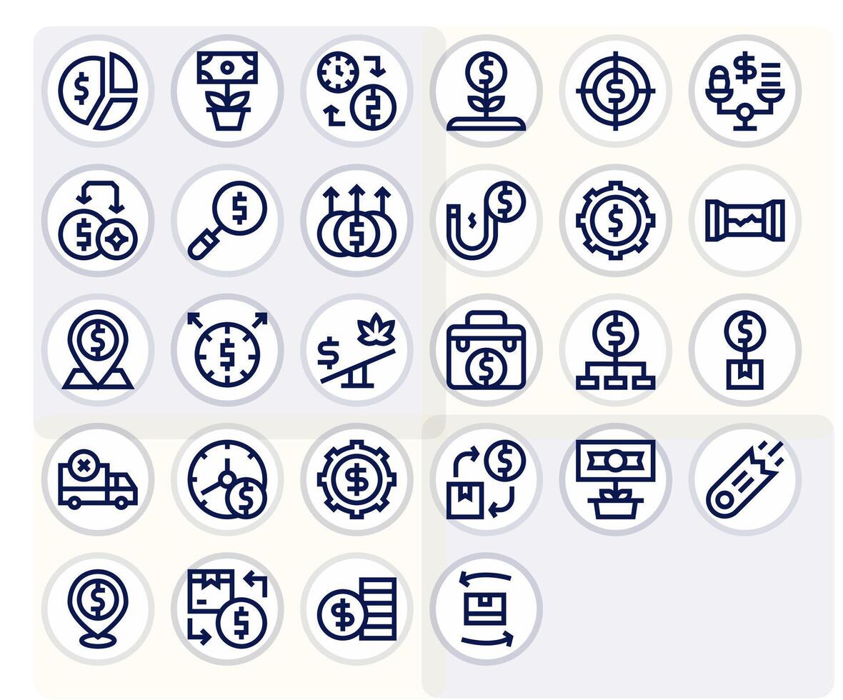 Bold Line PIXEL Perfect Icons from Return Set with 28 256x256 Icons vector