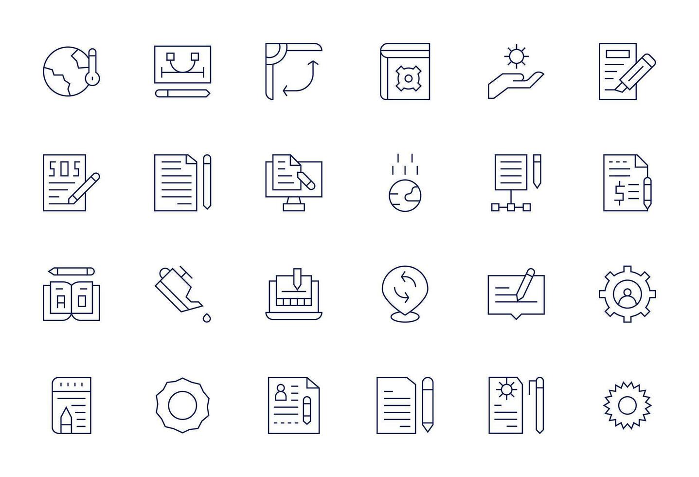 Change featuring 24 High Resolution Icons in Thin Line Design vector