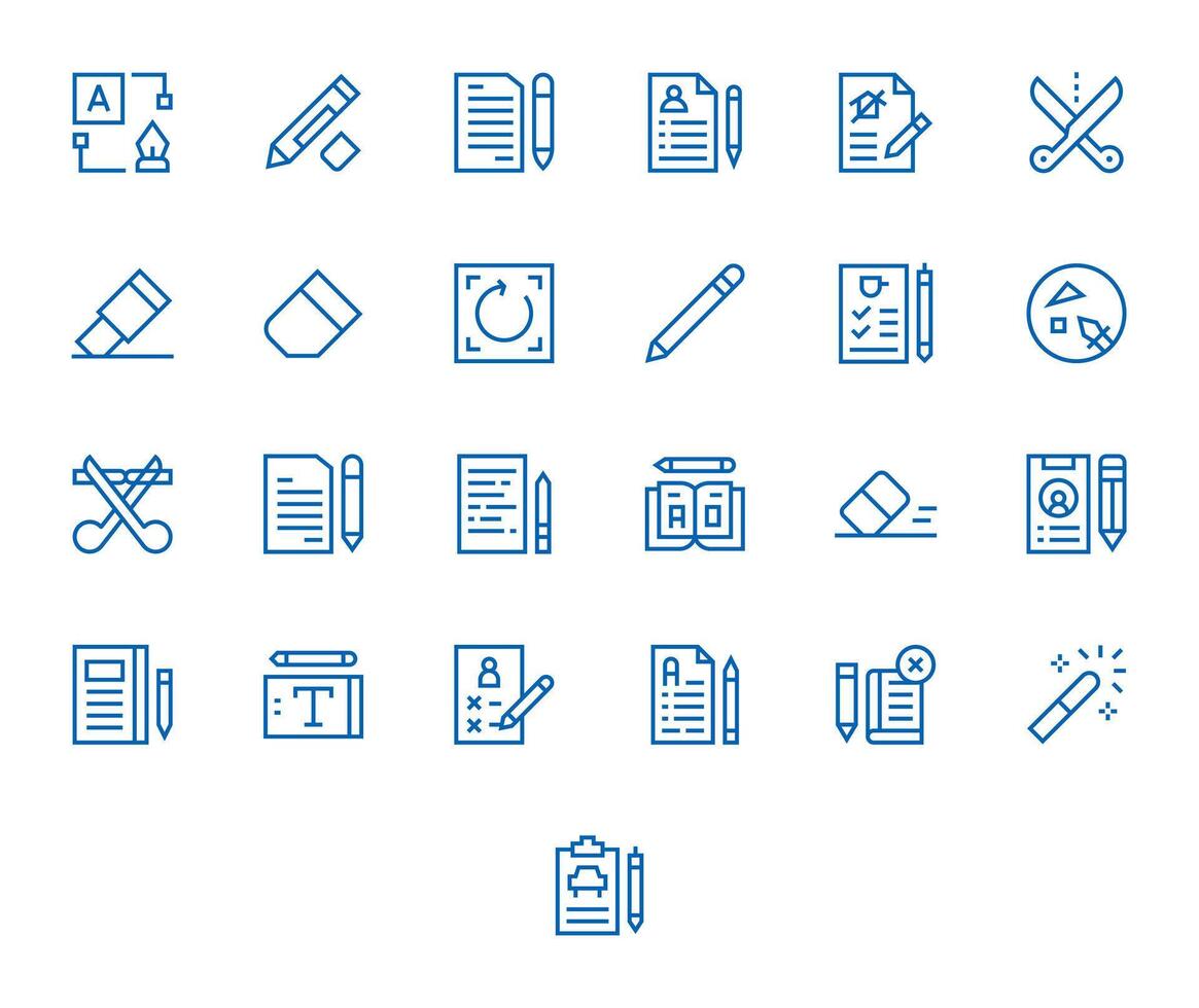 25 Display Perfect 256x256 Icons for Edit in elegant Regular Line design vector