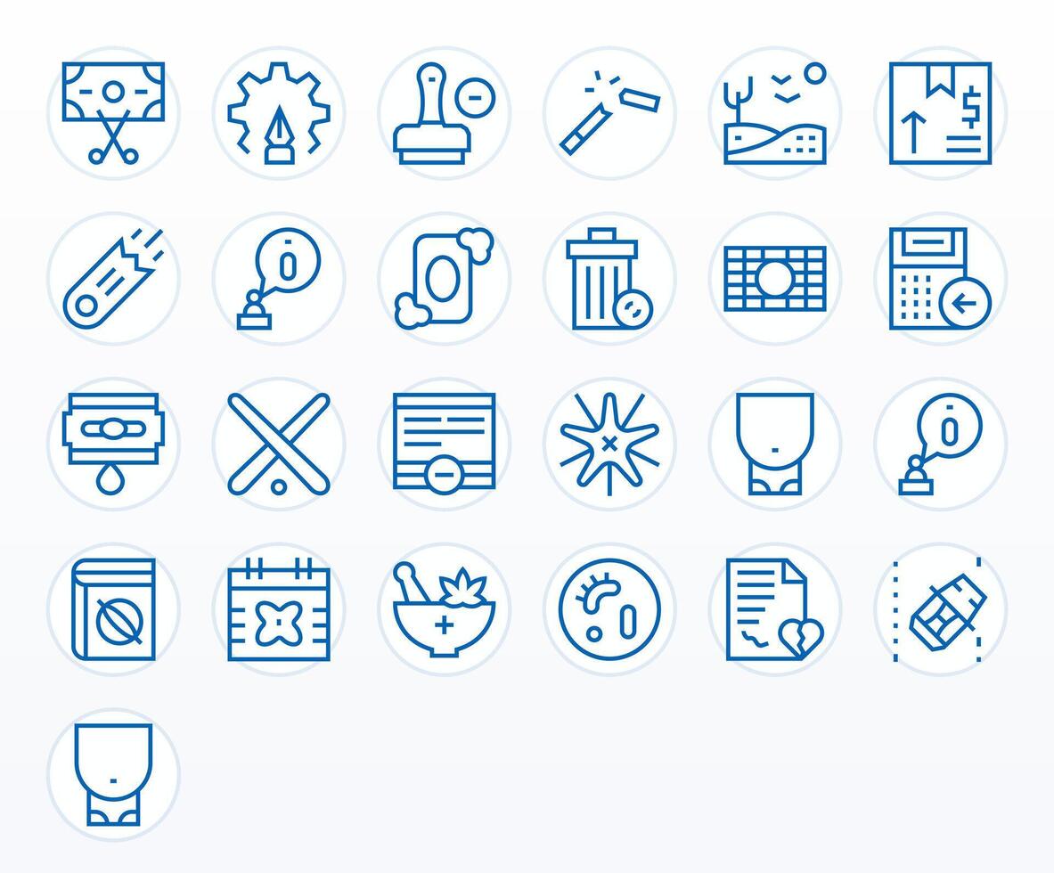25 Regular Line Pixel Optimized Icons tailored for Void 256x256 interface vector