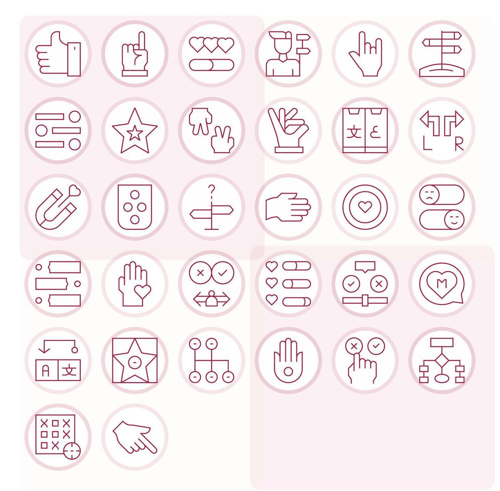 32 Delgado línea íconos desde elección en alto resolución píxel optimizado calidad vector