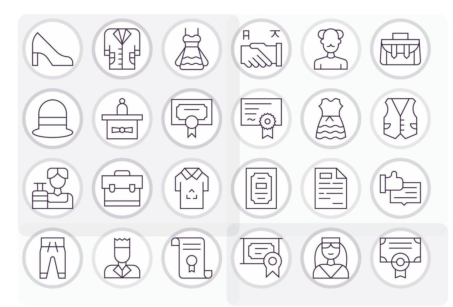 24 Thin Line Icons for Formal in crisp High Resolution Editable resolution vector
