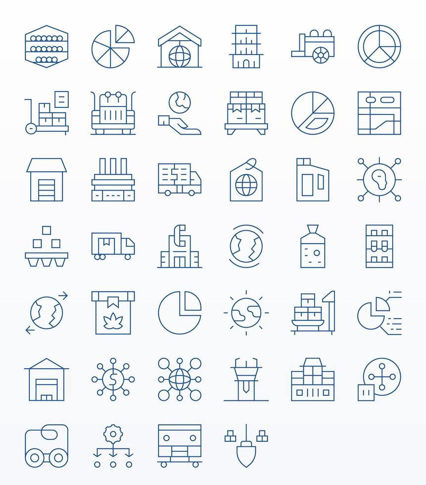 40 Thin Line PIXEL Perfect Icons crafted for Distribution High Resolution applications vector