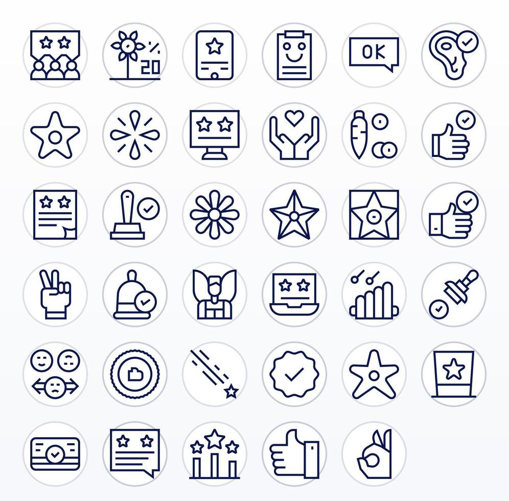 35 256x256 Icons for Good in Pixel Optimized Regular Line Format vector