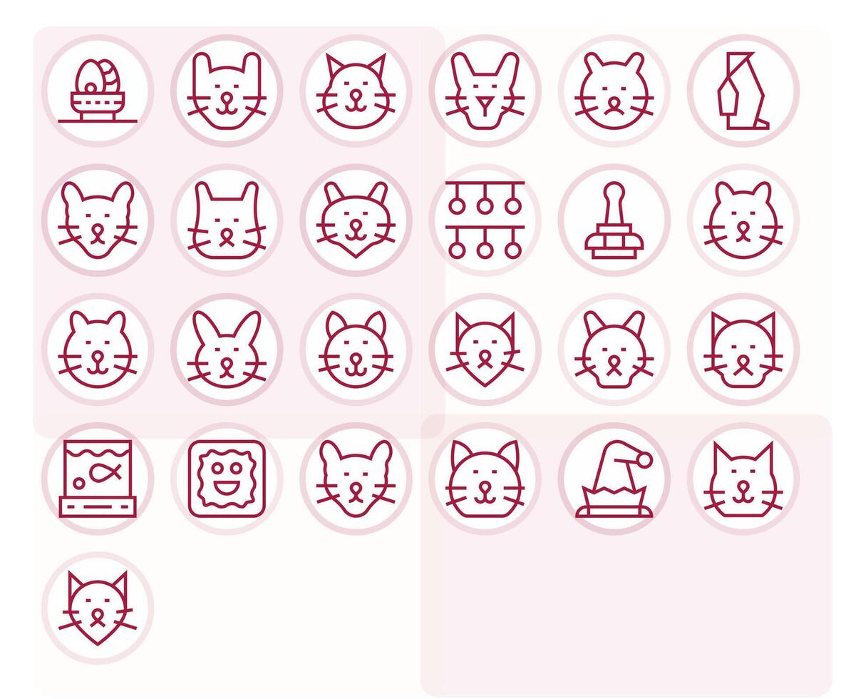 25 Pixel Optimized Icons themed around Clipart in 256x256 Regular Line format vector