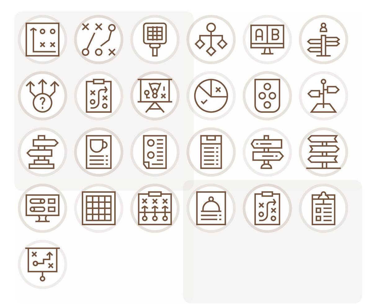 Choices Icon Arsenal with 25 256x256 Regular Line Pixel Aligned designs vector