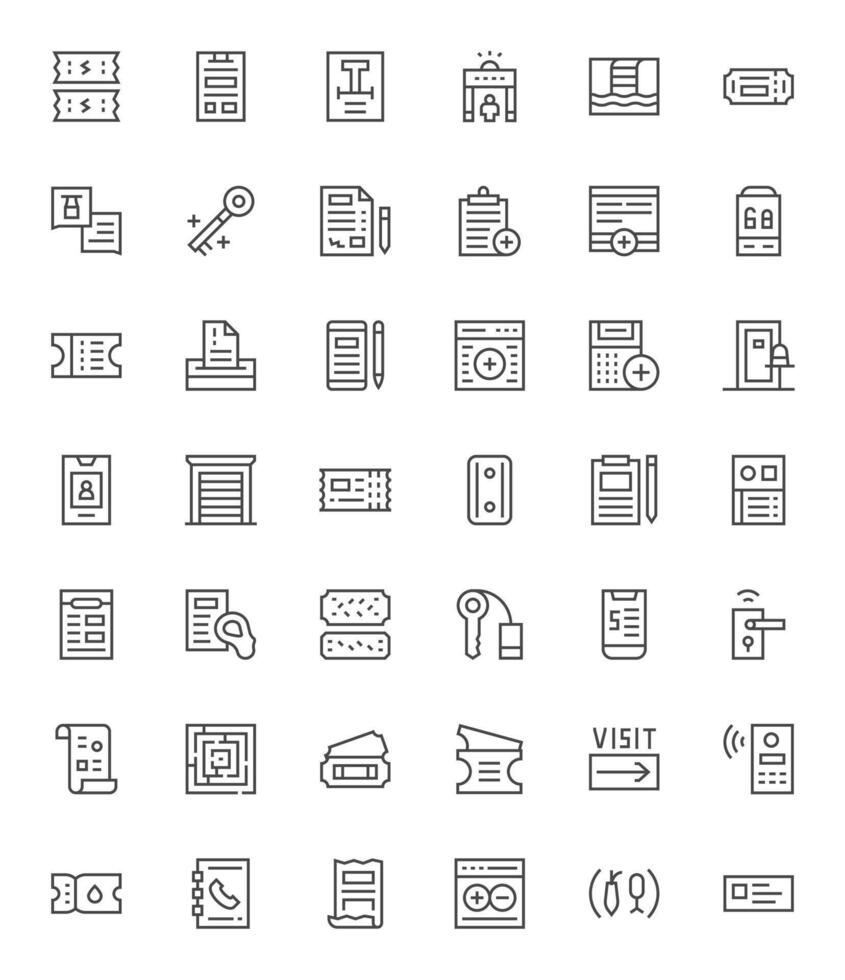 Entry Icon Repository containing 42 Regular Line Retina Ready Pixel Aligned graphics vector