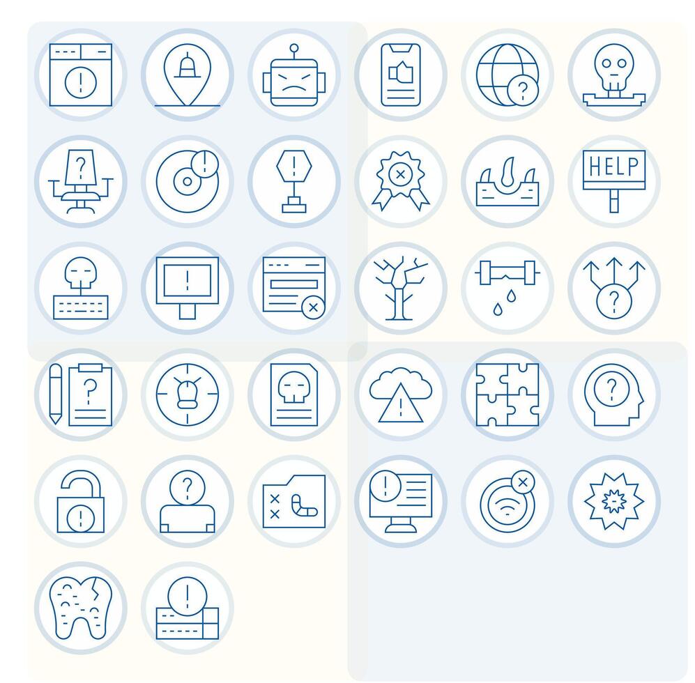 problema icono caja de herramientas presentando 32 editable 256x256 Delgado línea elementos vector