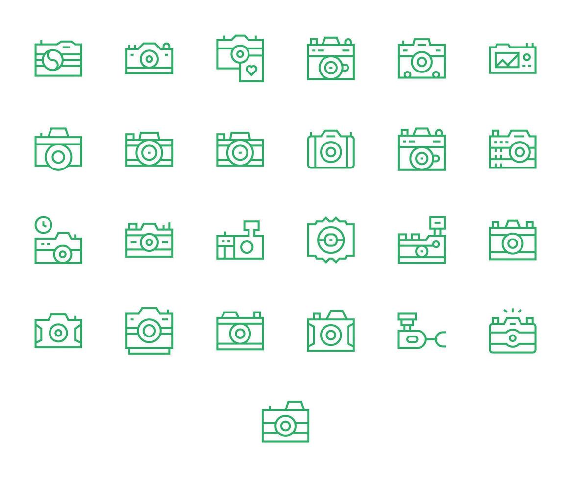 Snapshot Icon Repository containing 25 Regular Line 256x256 Pixel Aligned graphics vector