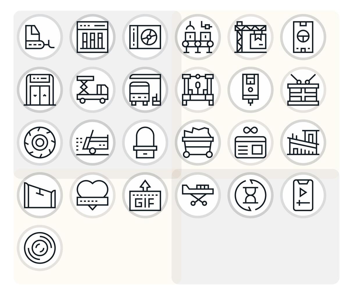 25 Regular Line Editable Icons crafted for Loading Retina Ready applications vector