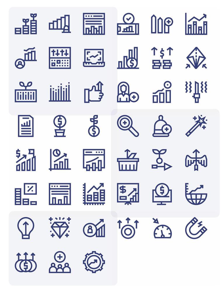 45 256x256 Bold Line Icons for Increase with Pixel Optimized precision vector
