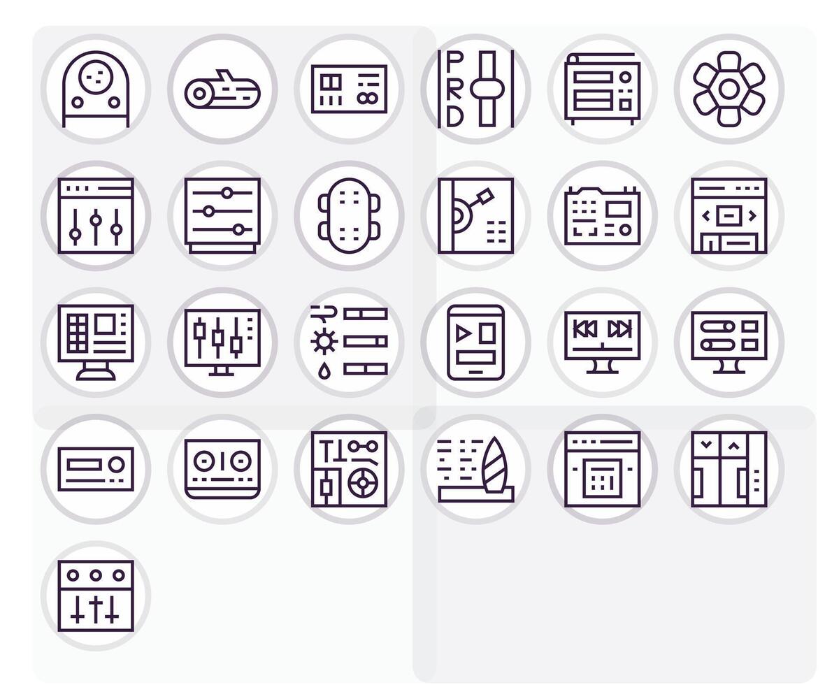 control S prima haz con 25 retina Listo píxel optimizado regular línea íconos vector