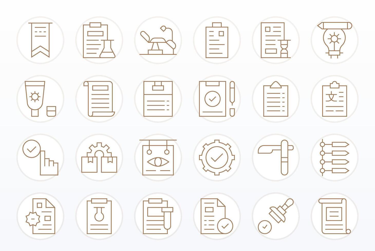 24 Delgado línea íconos desde procedimiento en alto resolución píxel optimizado calidad vector