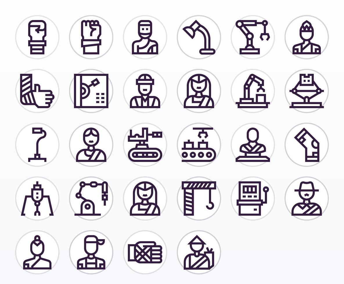 28 Display Perfect Icons themed around Arm in 128x128 Bold Line format vector