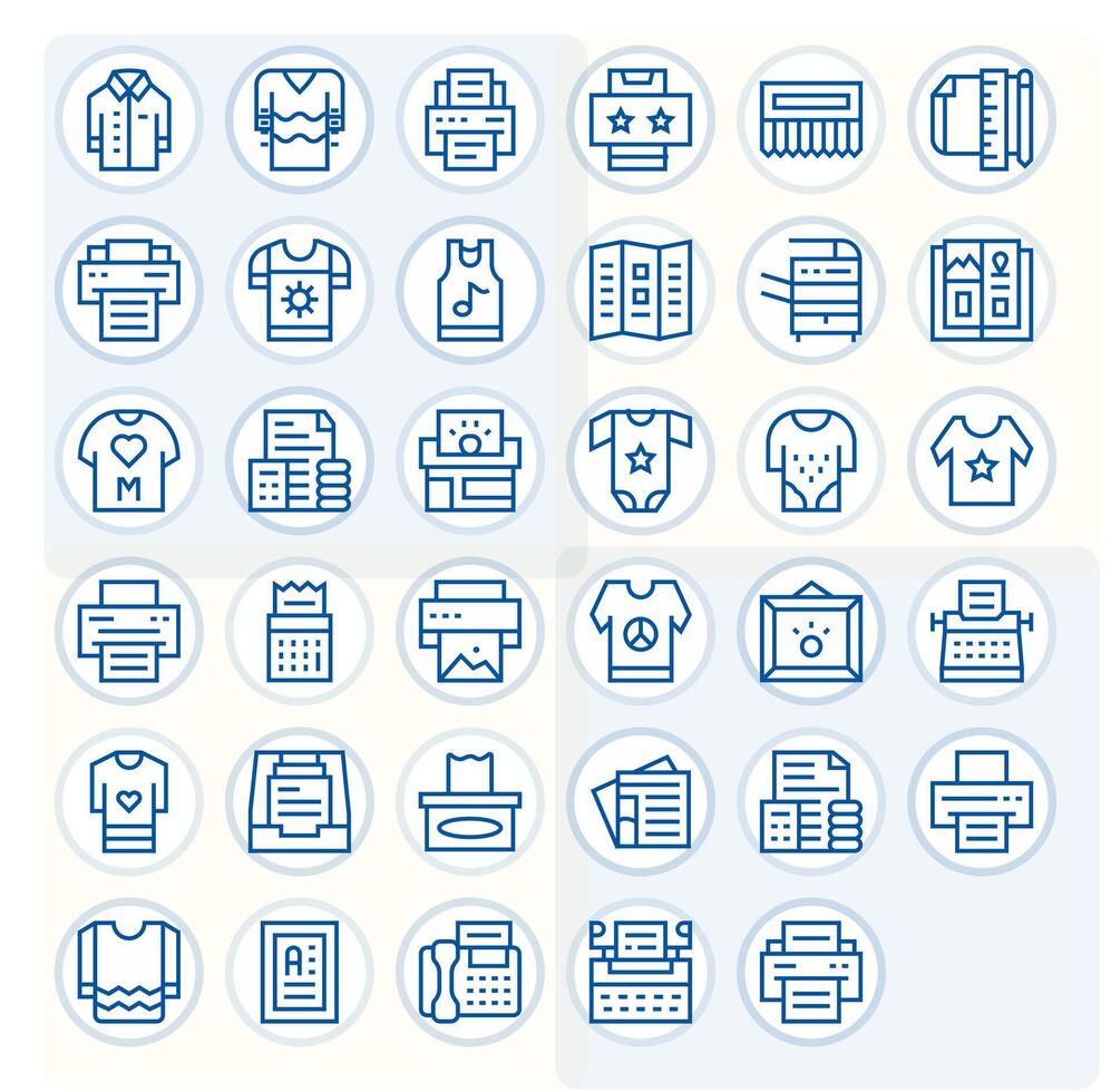 Print Graphics featuring 35 Regular Line Pixel Aligned 128x128 Designs vector