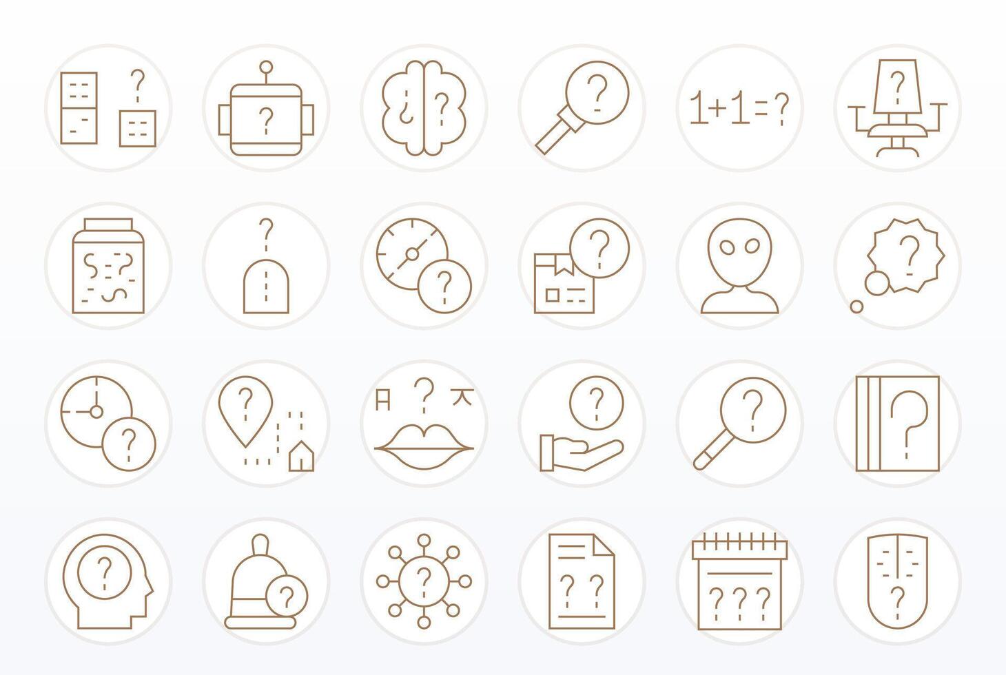 24 Thin Line Pixel Aligned Icons crafted for Unknown 64x64 applications vector
