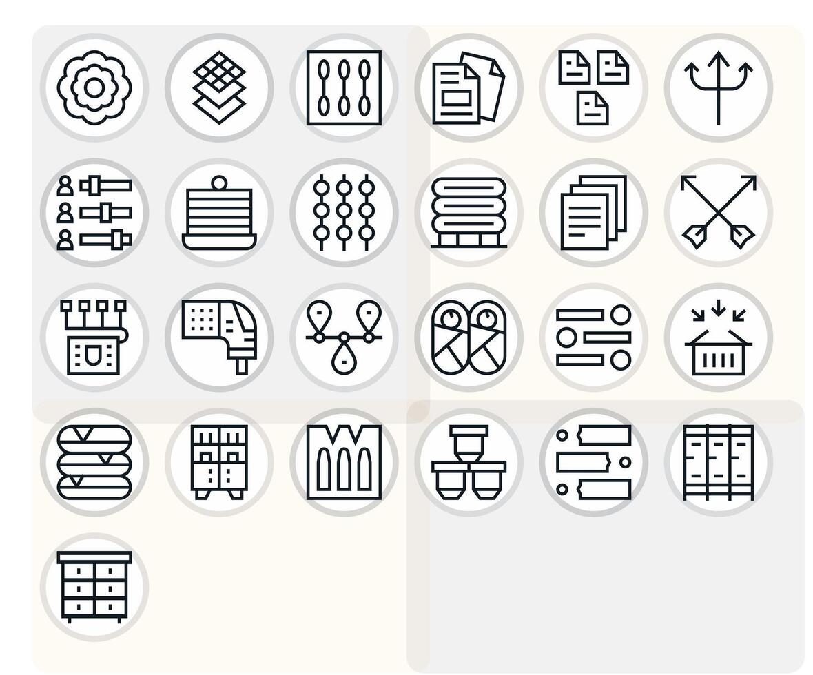25 Regular Line Display Perfect 256x256 Icons from Multiple Suite vector