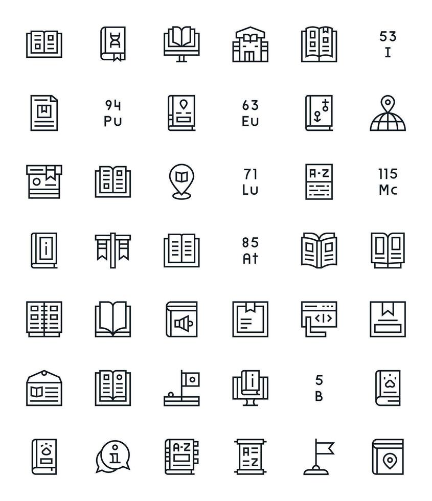 Reference Icon Repository containing 42 Regular Line High Resolution Pixel Optimized graphics vector