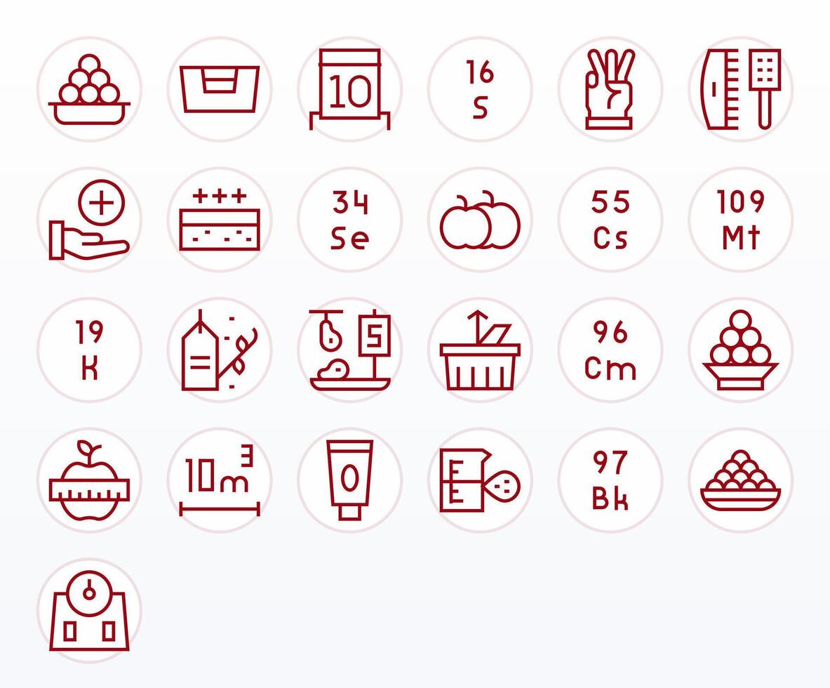 Quantity Icon Toolkit featuring 25 PIXEL Perfect 64x64 Regular Line elements vector