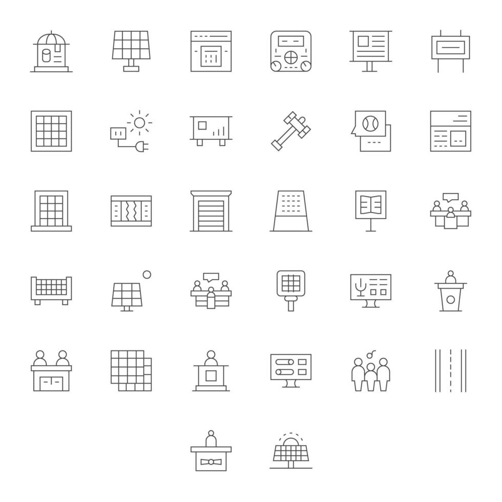 Panel Icon Toolkit featuring 32 PIXEL Perfect Retina Ready Thin Line elements vector