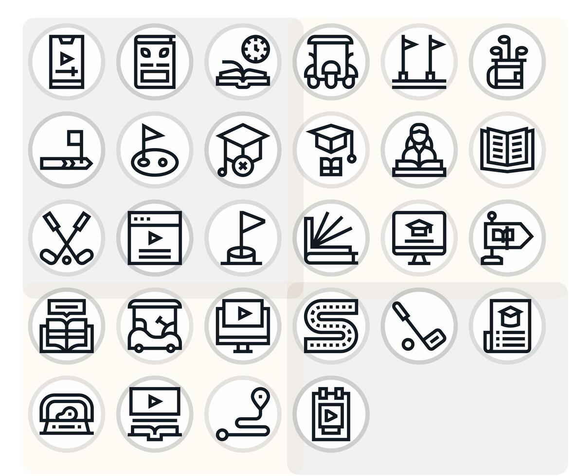 28 Icons inspired by Course in Pixel Optimized 64x64 Bold Line quality vector