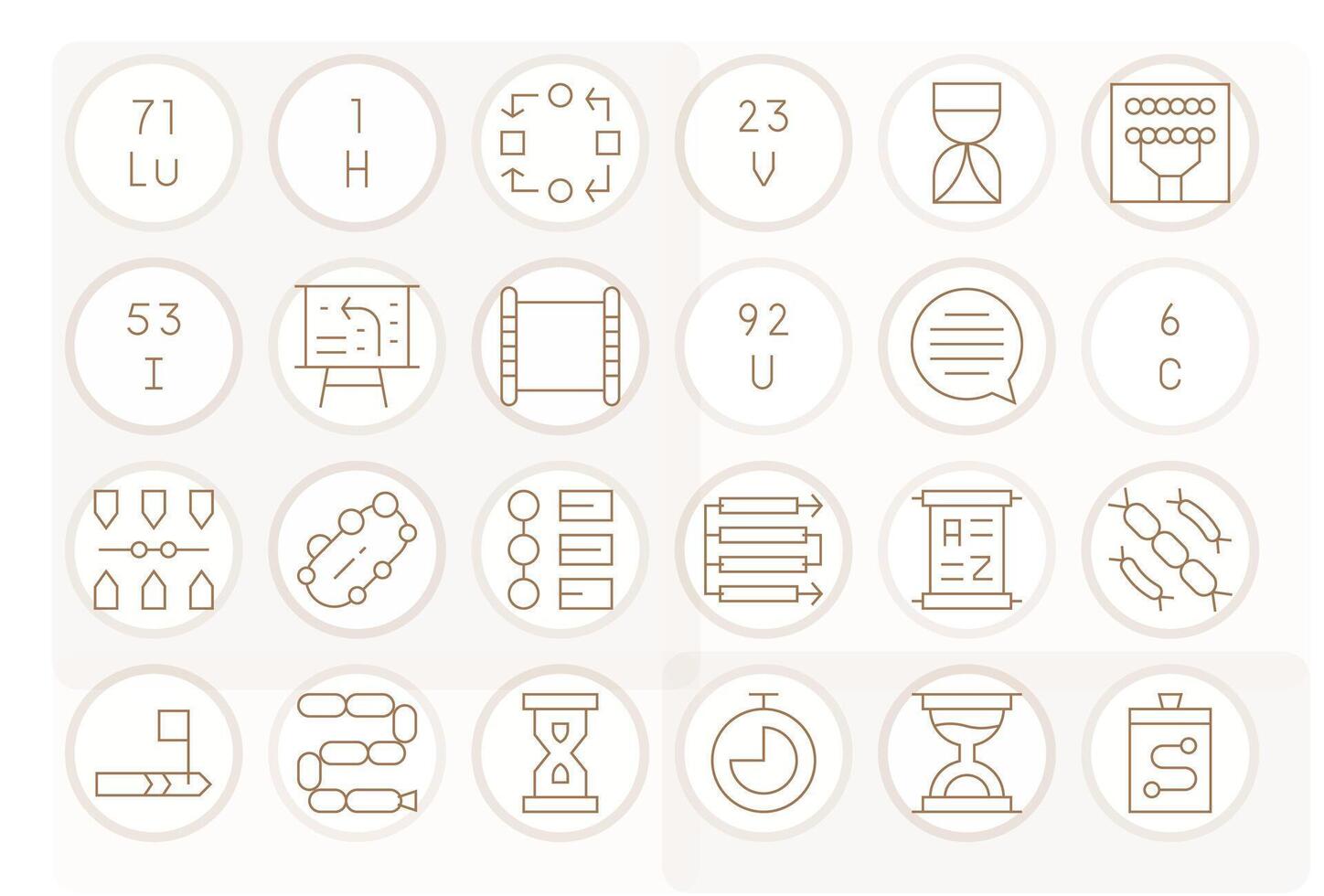 24 Thin Line Pixel Optimized Icons tailored for Sequence 128x128 interface vector