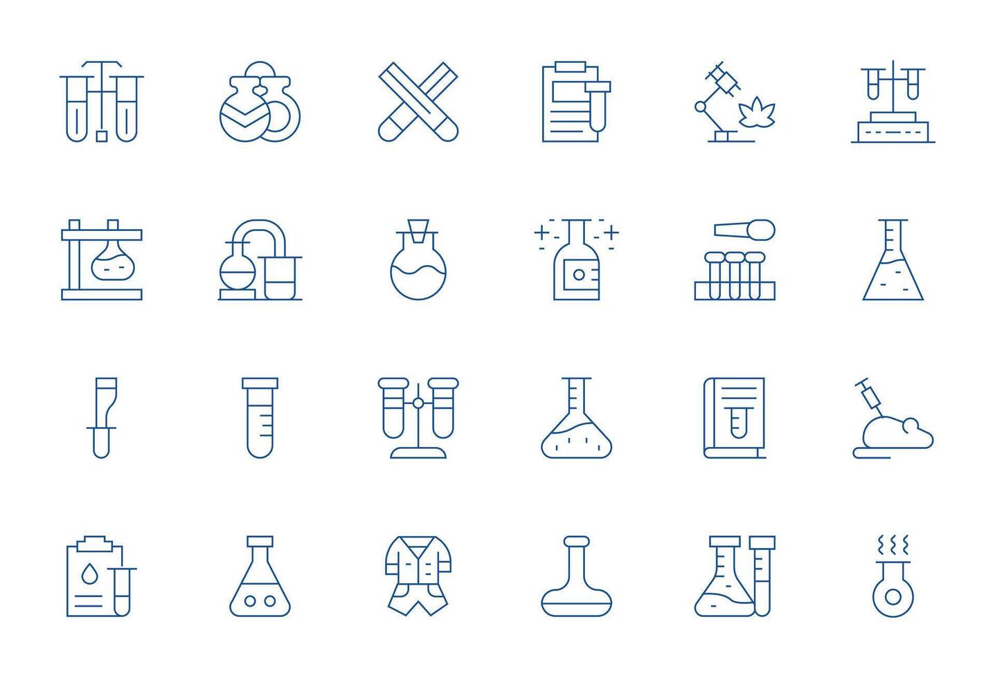 Experimentation Exclusive Set featuring 24 Thin Line Pixel Aligned 128x128 Icons vector