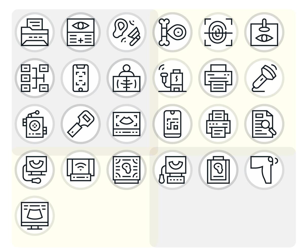 25 Icons for Scan featuring 256x256 PIXEL Perfect Regular Line Graphics vector