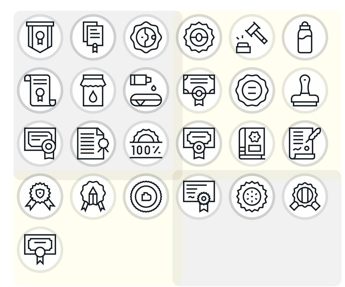 25 Regular Line Icons designed for Seal in 128x128 Display Perfect format vector