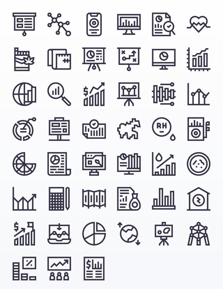 Bold Line Detail Enhanced Icons from Graph Set with 45 High Resolution Icons vector