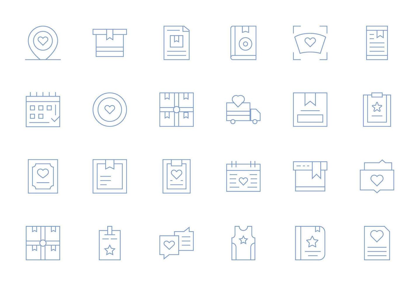 24 Retina Ready Thin Line Icons optimized for Marked Editable display vector