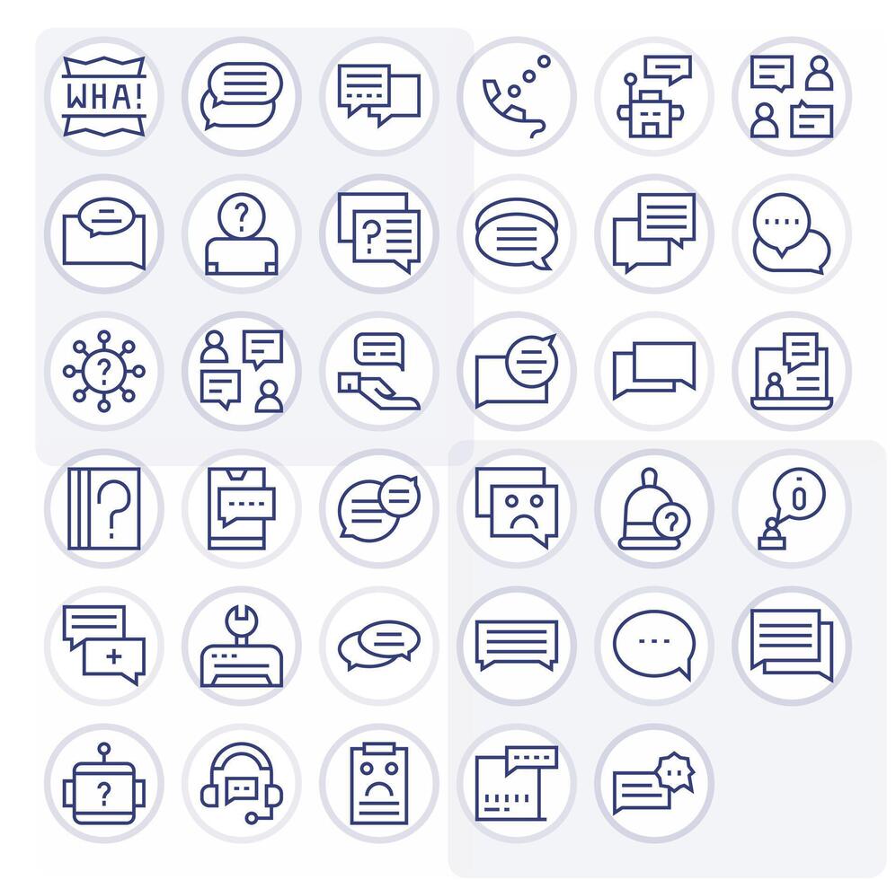 35 Regular Line Display Perfect 128x128 Icons from Support Request Suite vector
