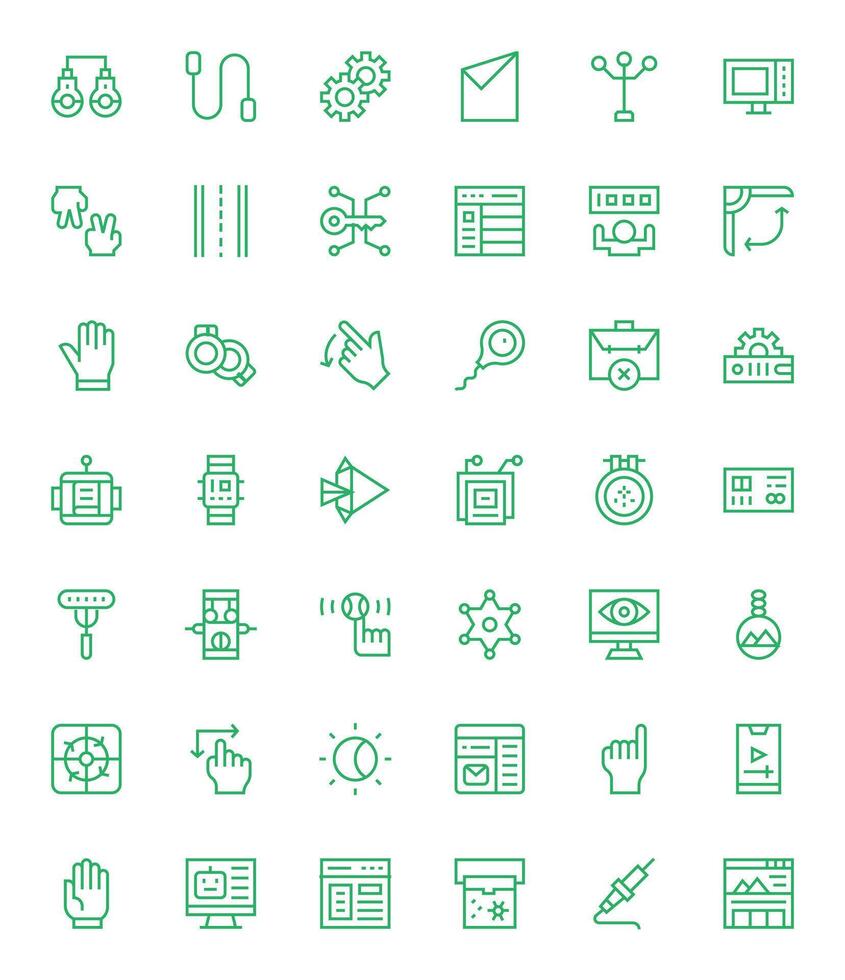 Interface Premium Bundle with 42 128x128 Editable Regular Line Icons vector
