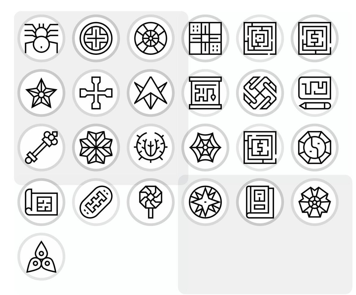 Intricate Icon Repository containing 25 Regular Line 256x256 Pixel Aligned graphics vector