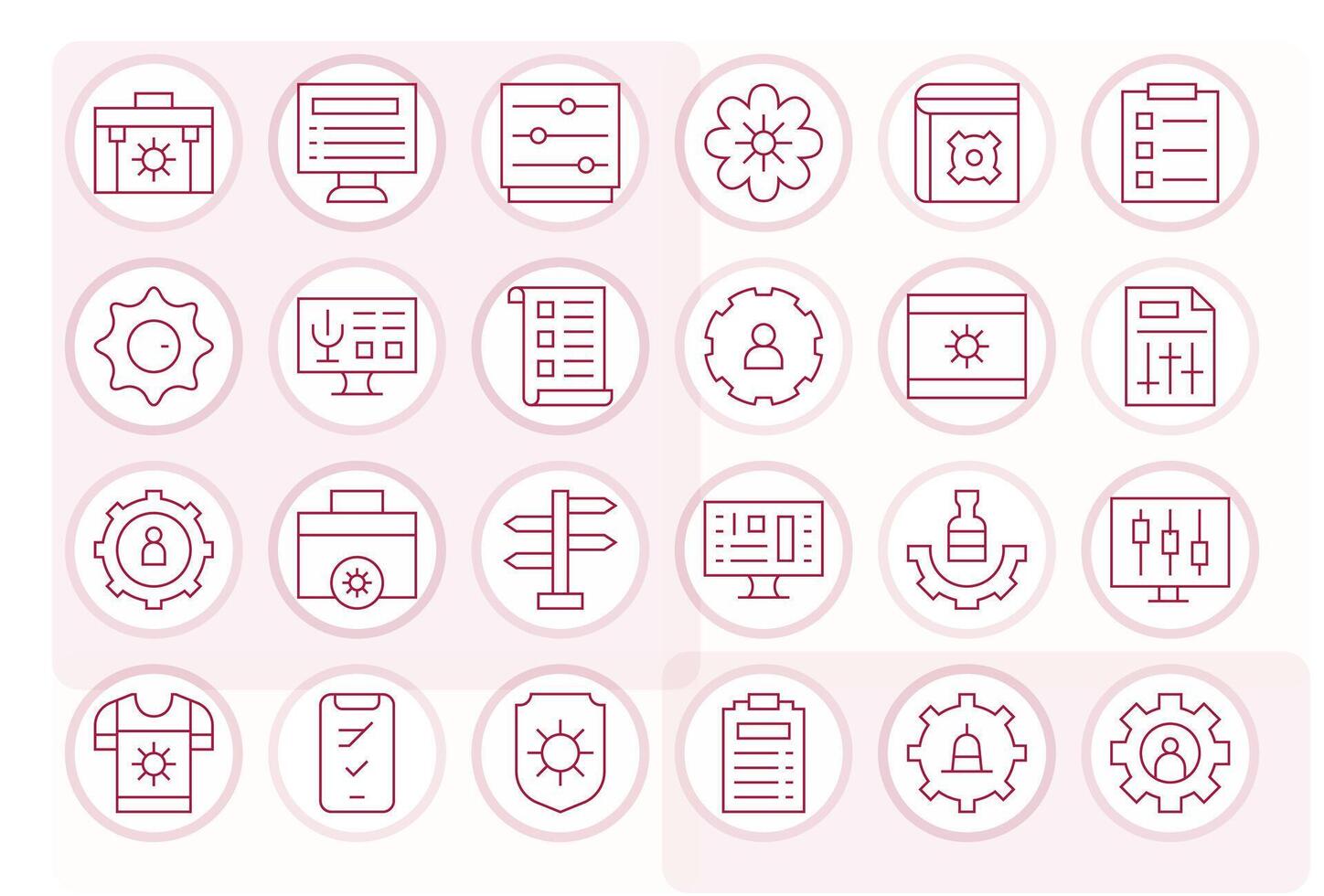 Options Pixel Aligned Set with 24 Retina Ready Thin Line Icons vector