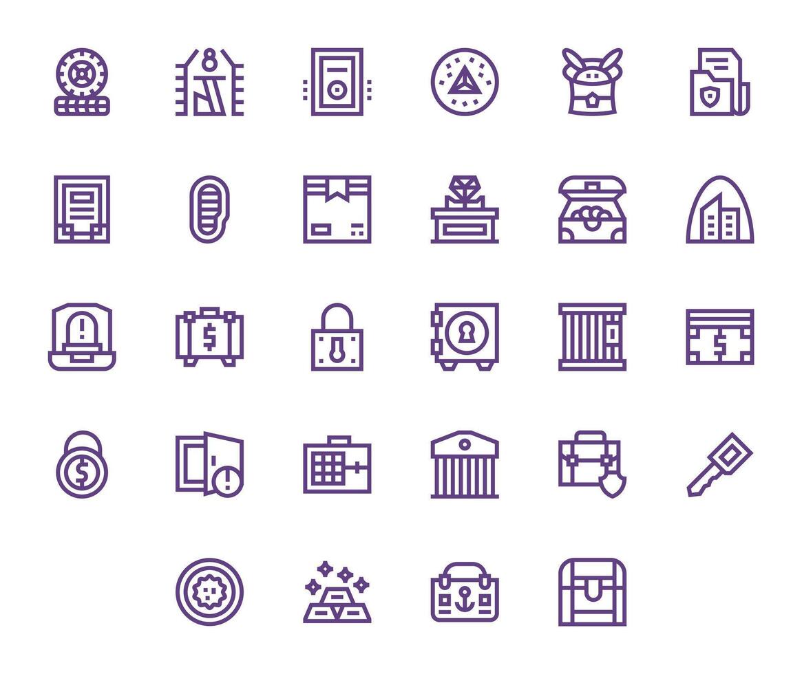 Vault Graphics featuring 28 Bold Line Pixel Aligned High Resolution Designs vector