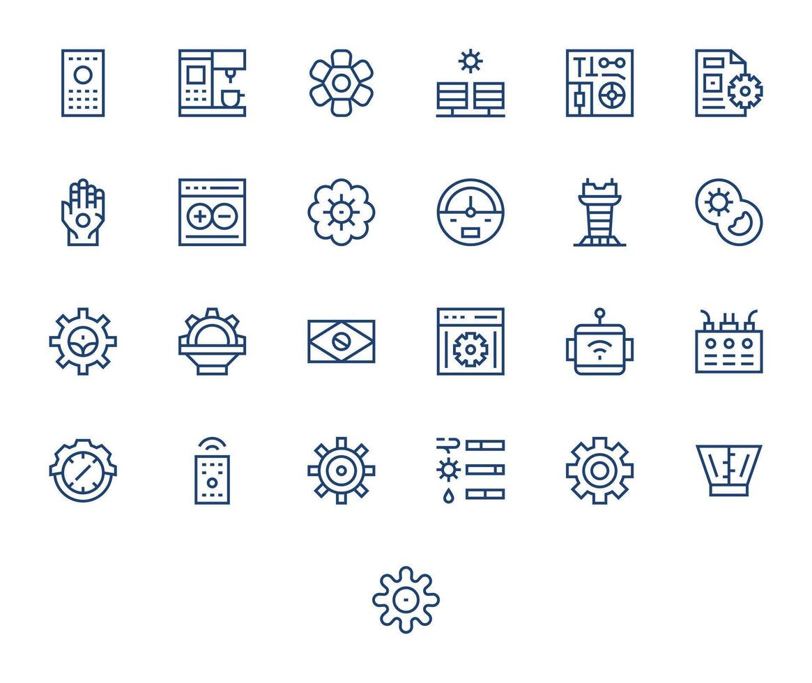 Regular Line Display Perfect Icons from Control Panel Set with 25 256x256 Icons vector