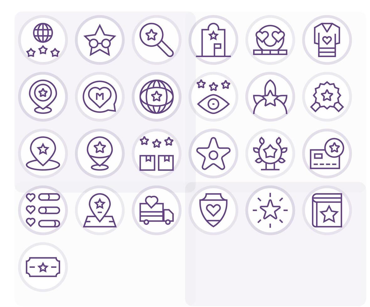 Recommended Icon Arsenal with 25 High Resolution Regular Line Editable designs vector