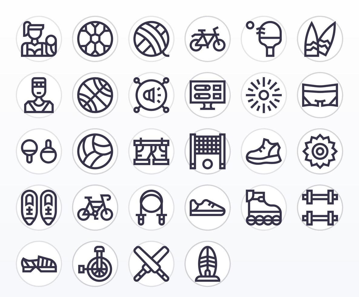 28 Bold Line Pixel Optimized Icons crafted for Active 256x256 applications vector