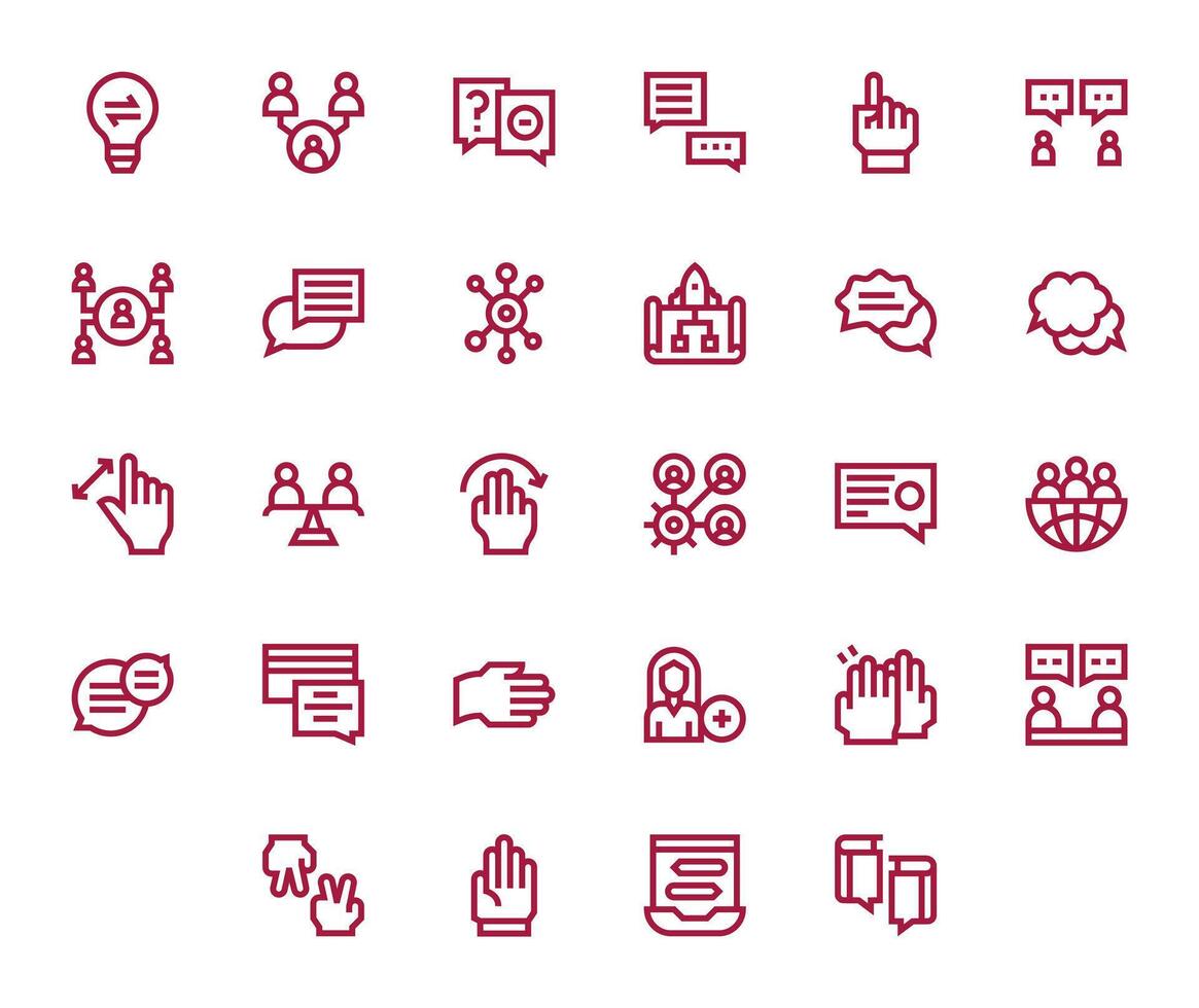 28 PIXEL Perfect Bold Line Icons designed for Interaction Interface vector